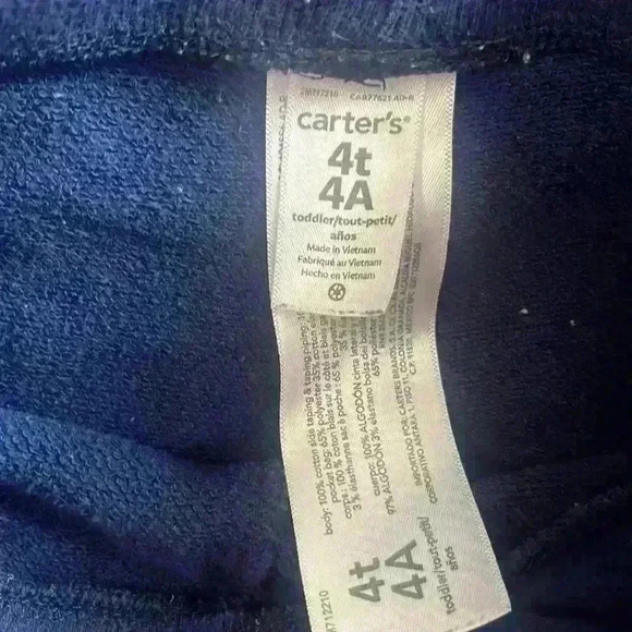 Reebok and Carter’s matching hoodie and pant set bundle, size 4T - Picture 2 of 4